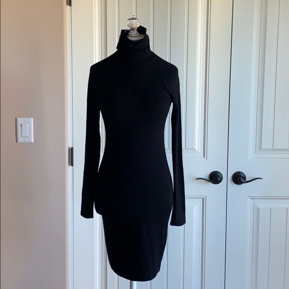 Forever 21 Basic Black Turtleneck Knit Dress